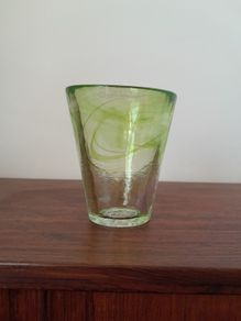 Vintage Kosta Boda Green Swirl Glass