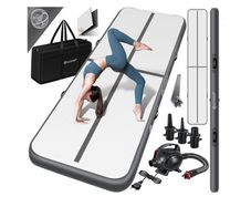 KESSER 2 Mtr - Airtrack Exercise Mat, Inflatable Fitness Mat, Gymnastics Mat with Carrying Bag and Electric Air Pump