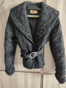 Black jacket with sequins Xs s worn twice