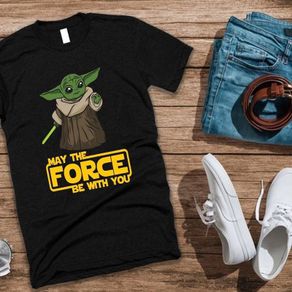 May the force be with you star wars baby yoda the mandalorian T-shirt tee top shirt