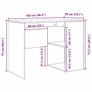 Corner Desk Black oak 102 x 50 x 75 cm Image 9