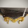 Carved Gilt Wood Console Table with Shaped Marble Top Image 4