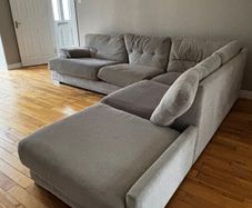 Grey Living Room Corner Sofa/Couch