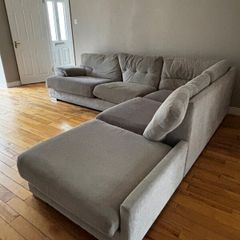 Grey Living Room Corner Sofa/Couch