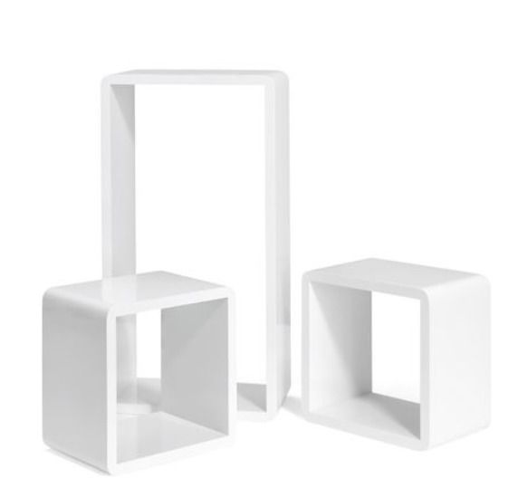 New Set of 3 White Floating Wall Shelves - FREE P&P