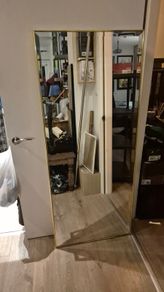 large gold framed mirror