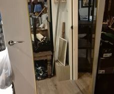large gold framed mirror