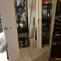 large gold framed mirror