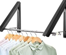 LIVEHITOP Wall Mounted Clothes Rail with Rod. NEW!!!