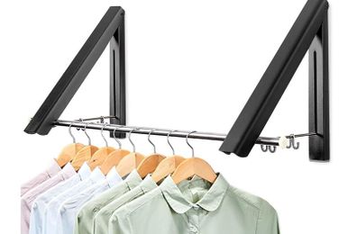 LIVEHITOP Wall Mounted Clothes Rail with Rod. NEW!!!