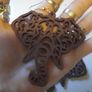wooden tribal elephant head earrings Image 2