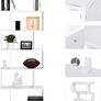 New 6-Tier Wooden Bookcase Storage (White) - FREE P&P Image 4