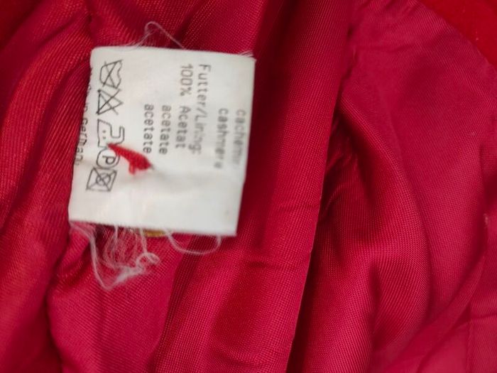 Vintage Klein petite Paris Red wool blazer size 36 Small Postage included