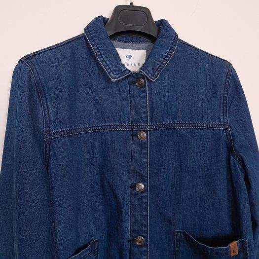 Brakeburn Dark Wash Blue Denim Chore Utility Jacket 10UK/38EU