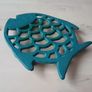 Cast Iron Metal Fish Kettle Pot Trivet Stand Image 3
