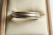 Vintage 925 Sterling Silver Band Men's Ring with Engraving size W - 4,6g