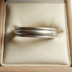 Vintage 925 Sterling Silver Band Men's Ring with Engraving size W - 4,6g