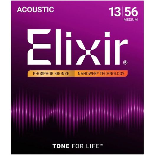 Elixir Nanoweb Phosphor Bronze Acoustic Guitar Strings