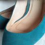 PRICE DROPOffice London, Ladies teal mid heal shoes , Size 41/7.5 Image 5