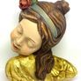 Vintage Hand Carved Wooden Putto figurine Image 2