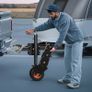 Trailer Dolly, 500lbs Tongue Weight Capacity, 13 inch-23.2 inch Height Adjustable Trailer Mover Dolly, 9-inch Pneumatic Rubber Tire, Manual or Electric Wrench Drive, for Moving RV Trailer Image 8
