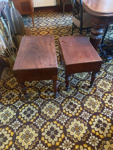 2 x Antique mahogany Victorian baby bath bidet