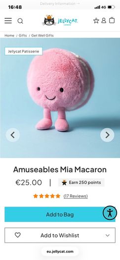 New JELLYCAT Set of Mona and Mia Amuseable Macarons