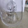 SET OF 2 Stemless wine glass  ONE IS night sky stemless wine glass . And THE OTHER ONE IS tree of life stemless wine glass. Image 2