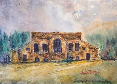 Mountpelier Hill (hell fire club)watercolour watercolour