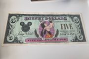 Disney 5 dollars note