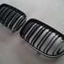 BMW 1 Series E81 E82 E87 E88 Gloss Black Kidney Grilles Brand New Image 3
