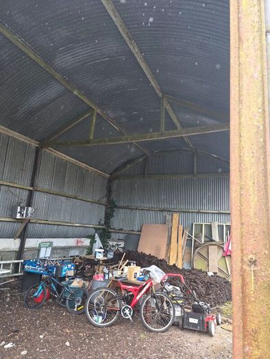Double bay hay shed