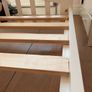 Single white wooden bed & bedside locker Image 6