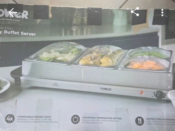 Tower Stainless Steel 4 Tray Buffet Server
