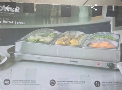 Tower Stainless Steel 4 Tray Buffet Server