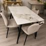 Rectangle or Round Dining Table With 4 Chairs Image 2