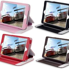 New Ipad Mini Techstyle Pu Leather Folio Wallet Case With Stand Pink / Black / Red By Terrapin