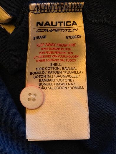 Vintage Nautica Men's Rugby Shirt Size Small