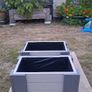 Premium Two-Tone Handcrafted Wooden Planter Set Image 3