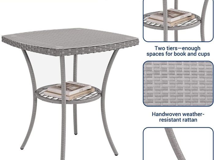 Garden Furniture Set 3-Piece Lounge Balcony Furniture Set with Weatherproof
