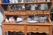 Vintage Solid Pine Dresser / Kitchen Hutch