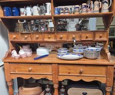 Vintage Solid Pine Dresser / Kitchen Hutch