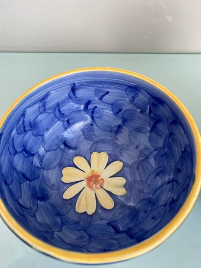 New Azure Blue Hand Painted Bowl and Jug