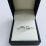 Brand New 9ct White Gold Emerald & Diamond Wishbone Ring Image 4