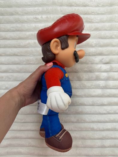 Nintendo The Super Mario Bros. Movie Mario Poseable Plush approx. 14 Vinyl Head Used Please see pictures