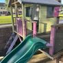 Wooden Children Playhouse with Slide Image 2