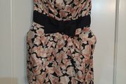 H&amp;M Pink black floral dress (US Size 6 / EUR 36)
