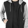 Urban Classic 2 Tone XXL Grey/Black Hooded Varsity Jacket (Brand New) Image 3