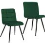 Set Of 2 x Cubana Velvet Upholstered Kitchen Dining Chair with Strong Black Metal Legs Living Room Bedroom Chair (FREE POSTAGE) Image 4