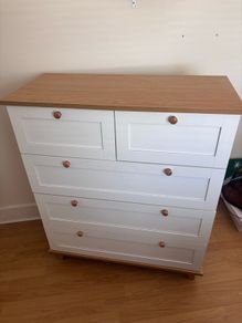 Chest of Drawers- white & brown